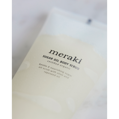 Sukker olie body scrub, Hvid