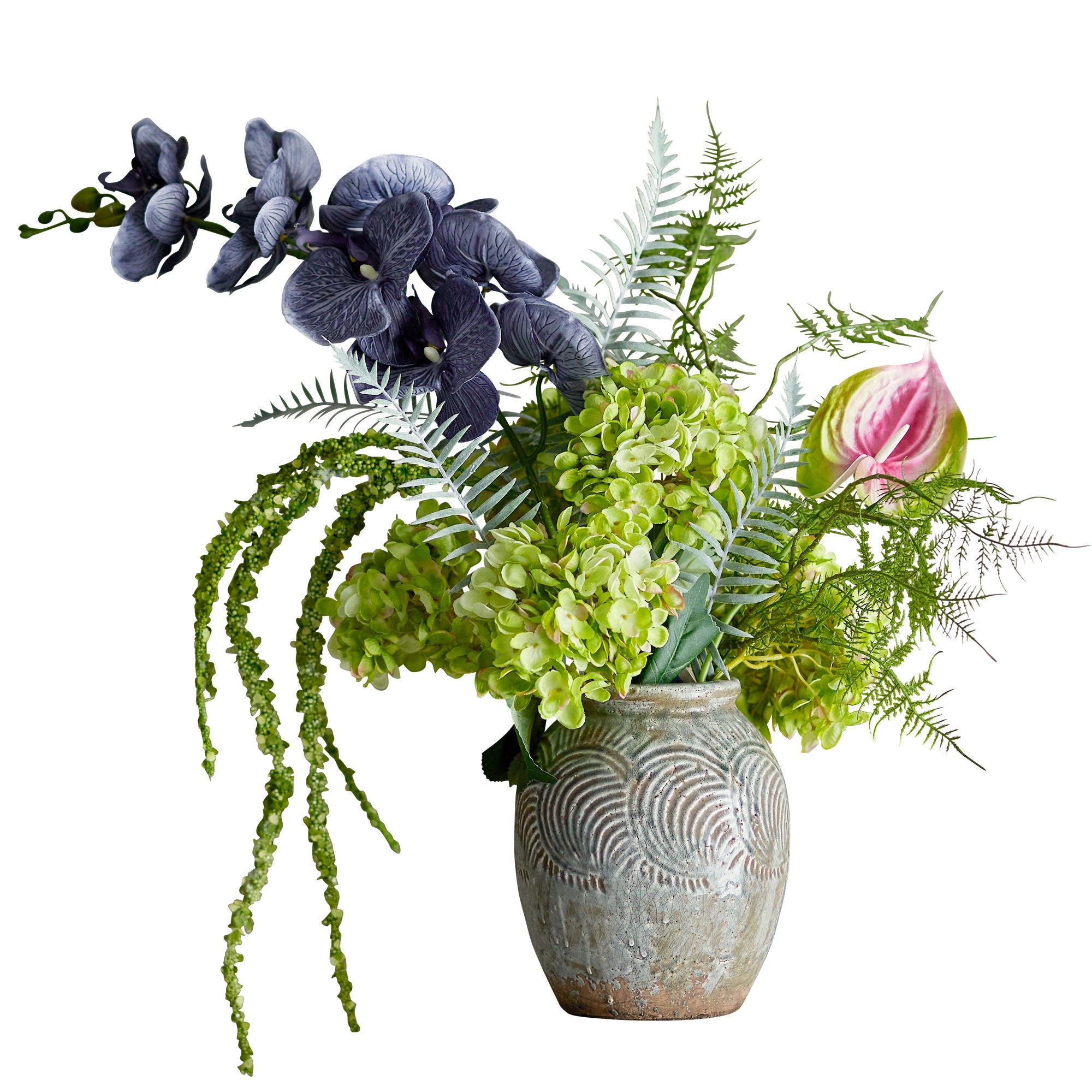 Bloomingville Poetry Buket, Grøn, Kunstige Blomster