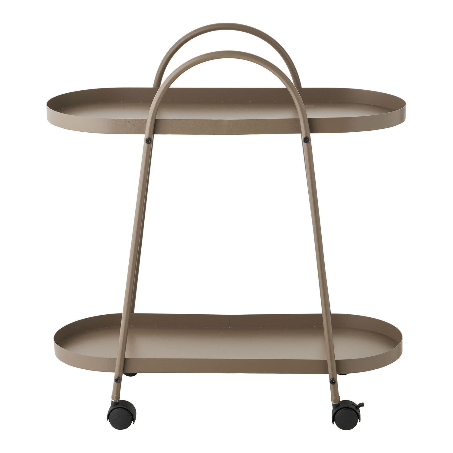 Empoli Barvogn - Barvogn, 2 hylder, stål, brun 27,5x60x64 cm