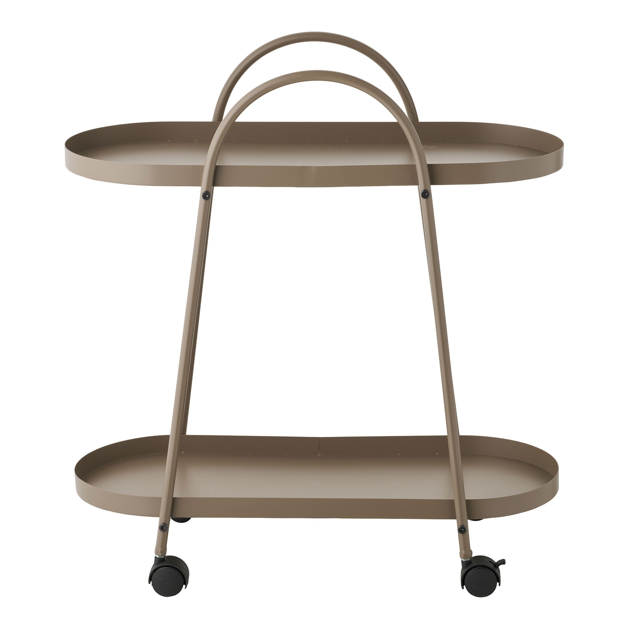 Empoli Barvogn - Barvogn, 2 hylder, stål, brun 27,5x60x64 cm