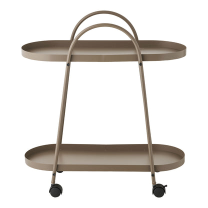 Empoli Barvogn - Barvogn, 2 hylder, stål, brun 27,5x60x64 cm