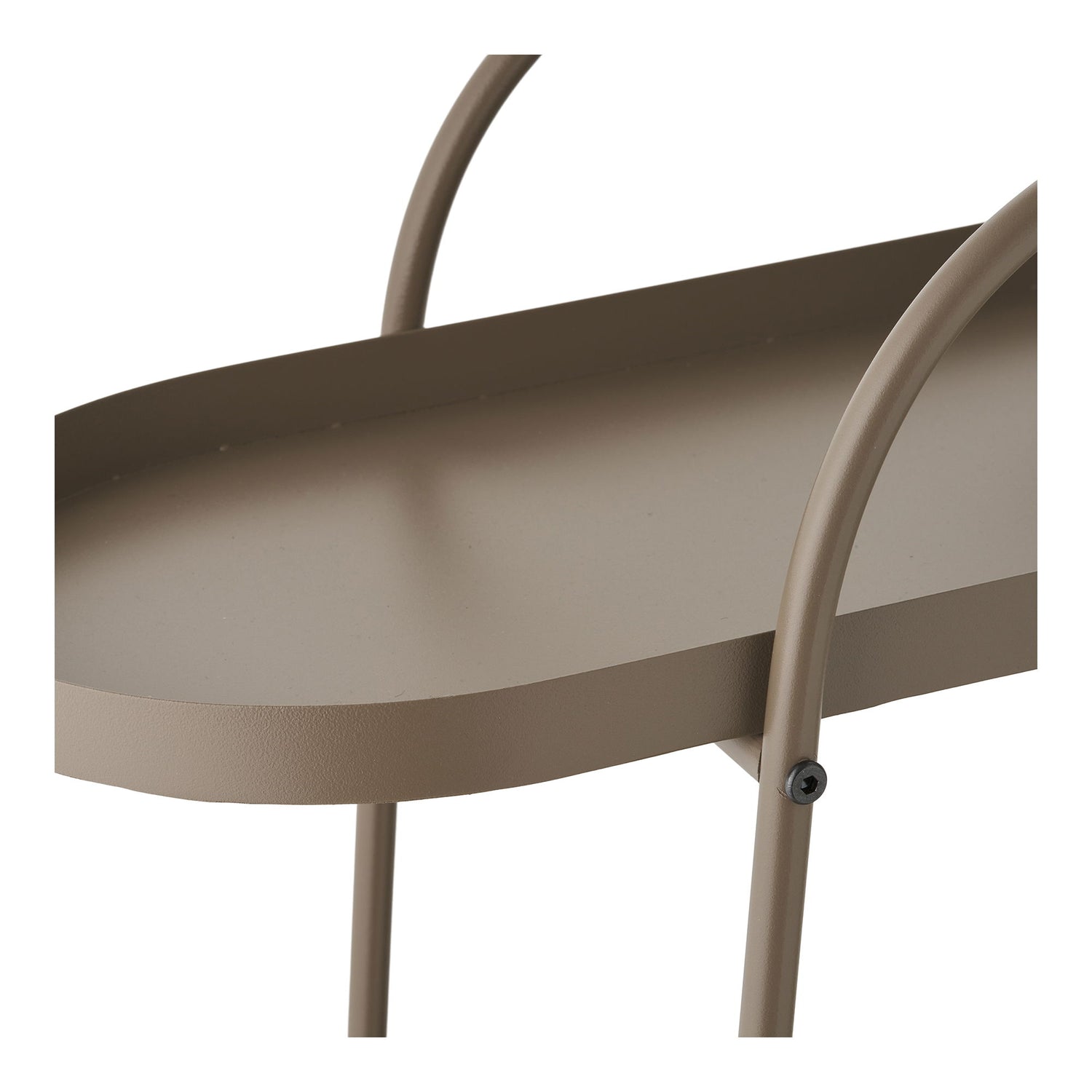 Empoli Barvogn - Barvogn, 2 hylder, stål, brun 27,5x60x64 cm