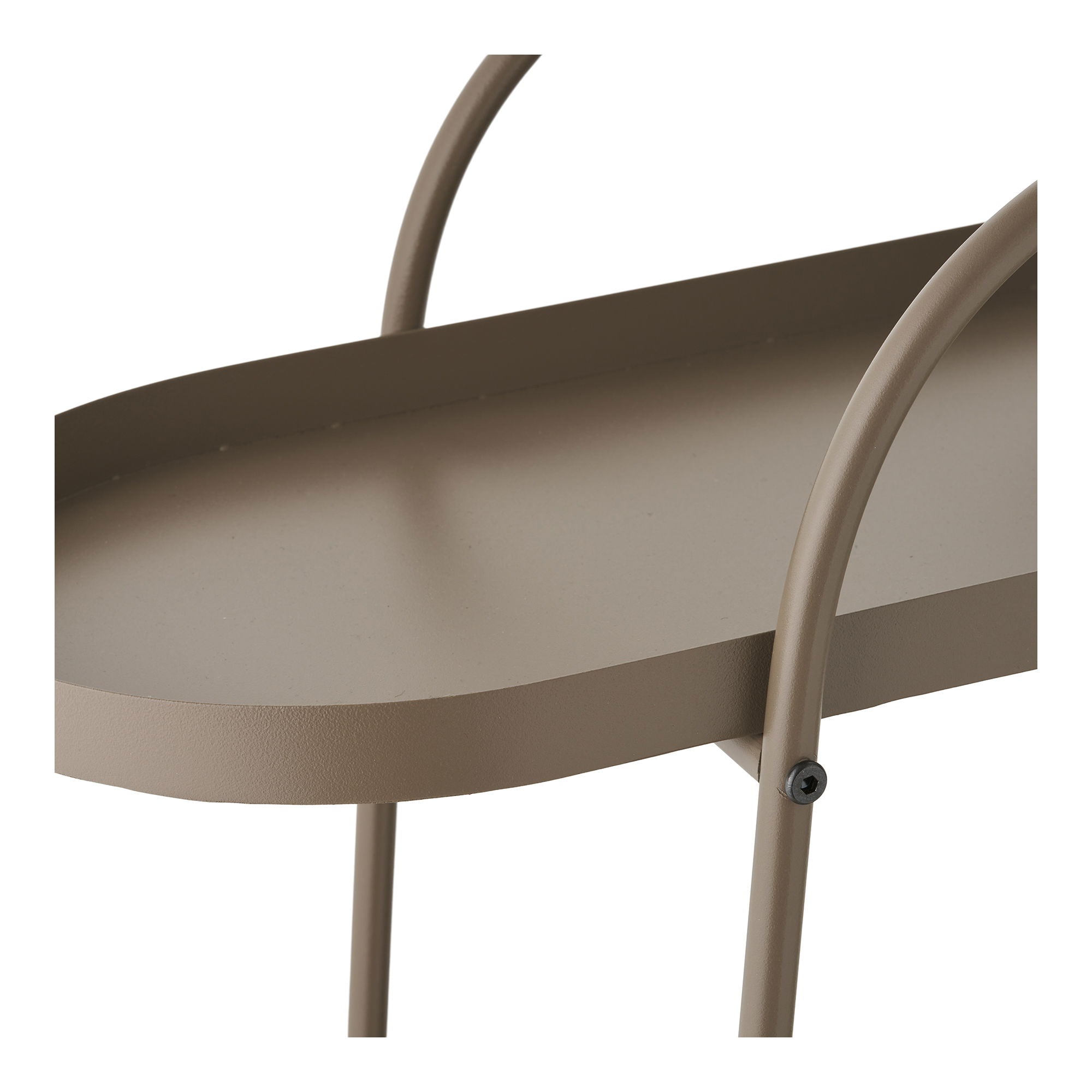 Empoli Barvogn - Barvogn, 2 hylder, stål, brun 27,5x60x64 cm