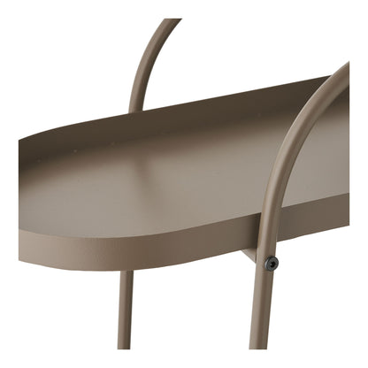 Empoli Barvogn - Barvogn, 2 hylder, stål, brun 27,5x60x64 cm