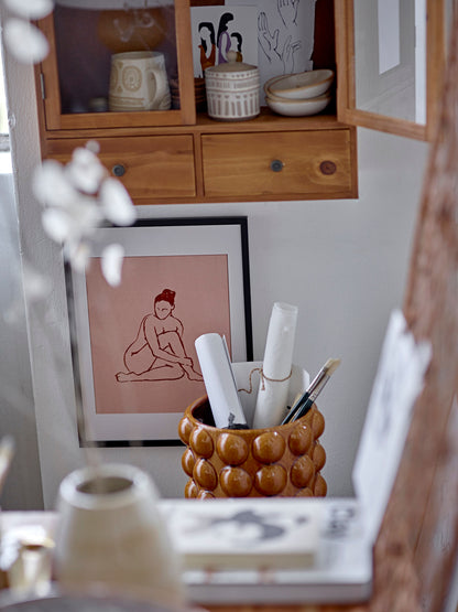 Bloomingville Jona Vase, Brun, Stentøj