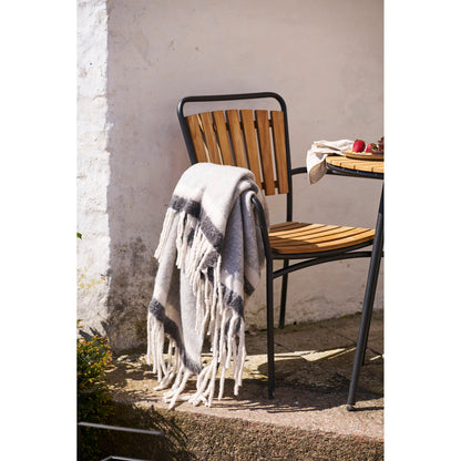 Carmel Plaid - Plaid, uld mix, grå/hvid 130x170 cm