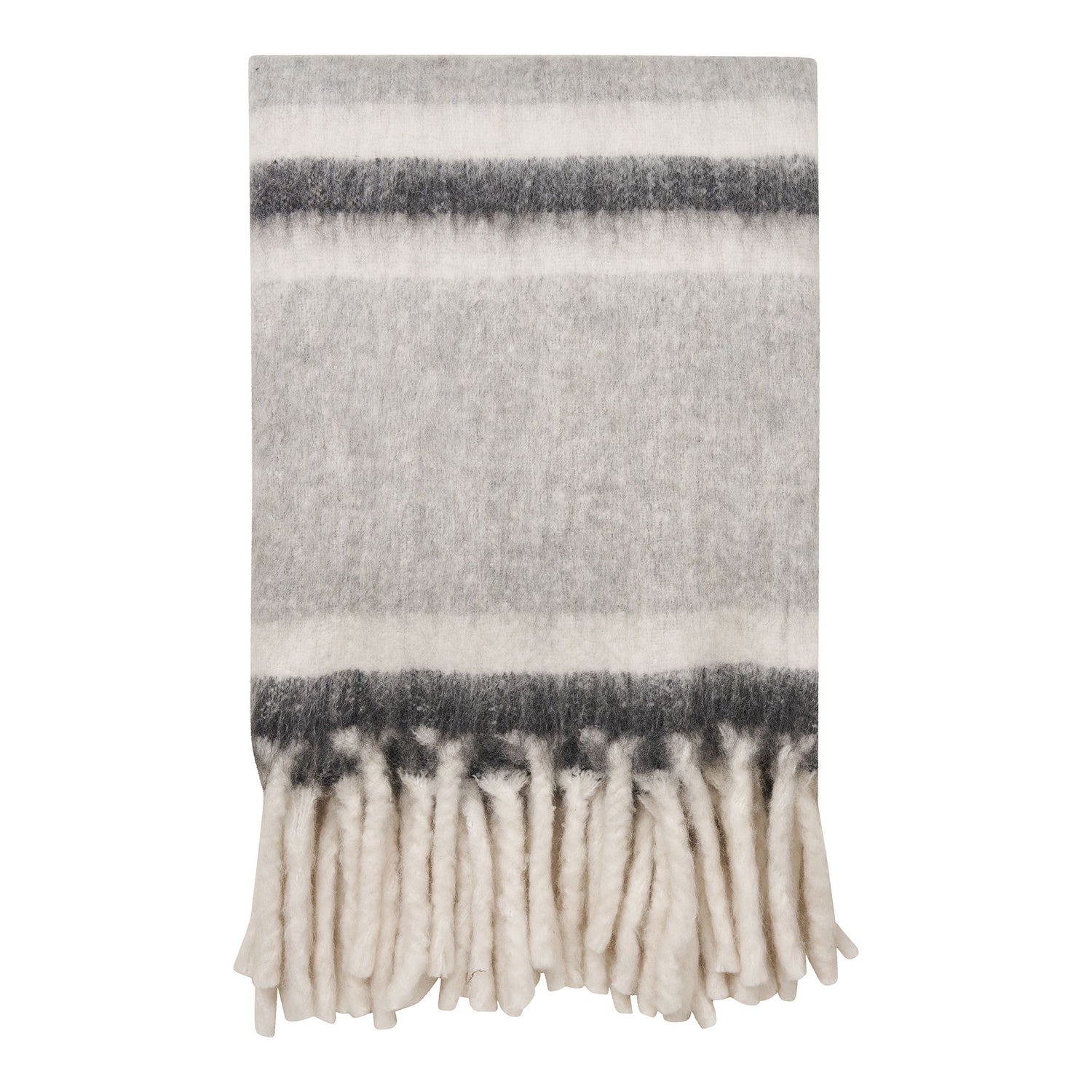 Carmel Plaid - Plaid, uld mix, grå/hvid 130x170 cm