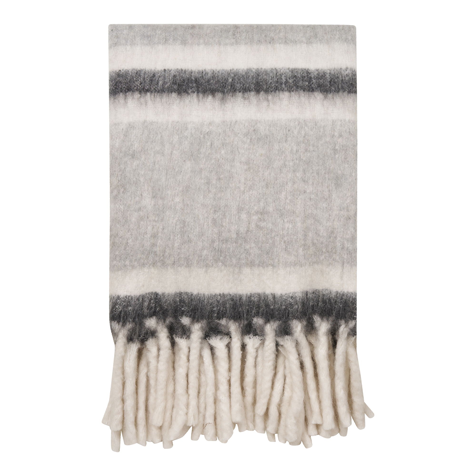 Carmel Plaid - Plaid, uld mix, grå/hvid 130x170 cm
