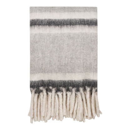 Carmel Plaid - Plaid, uld mix, grå/hvid 130x170 cm
