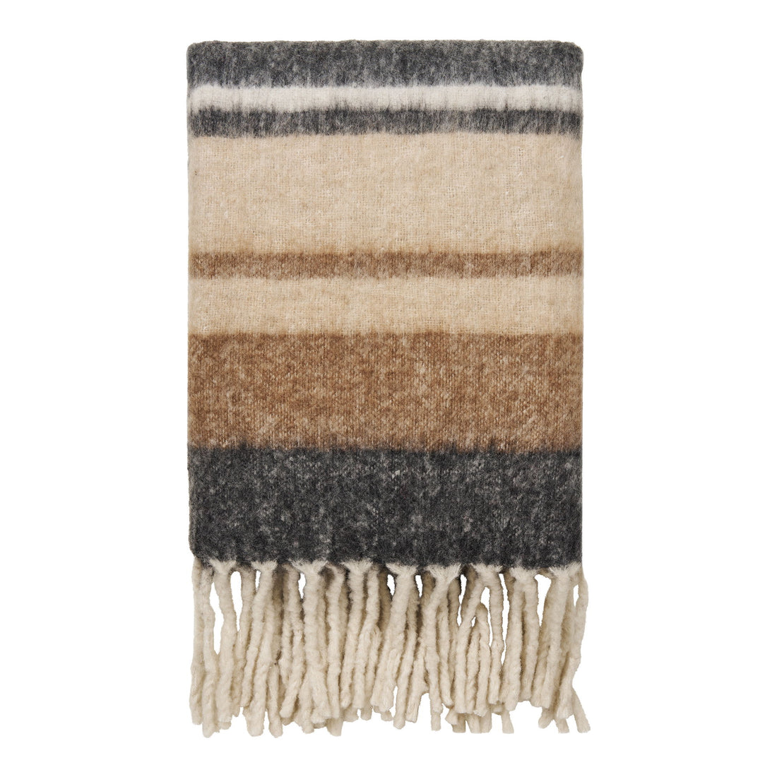 Carmel Plaid - Plaid, uld mix, sort/brun 130x170 cm