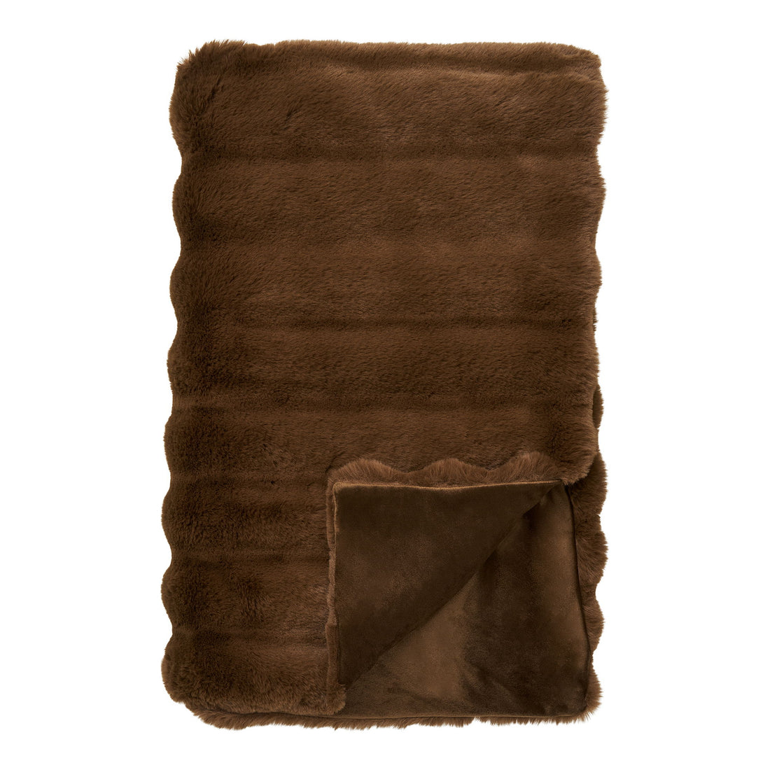 Galena Plaid - Plaid, imiteret pels, brun 130x180 cm