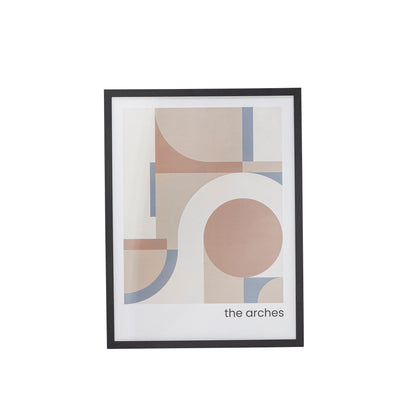 Bloomingville Arches Illustration med ramme, Sort, Fyr