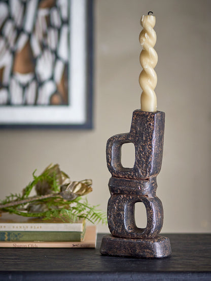 Bloomingville Sanah Lysestage, Sort, Støbejern