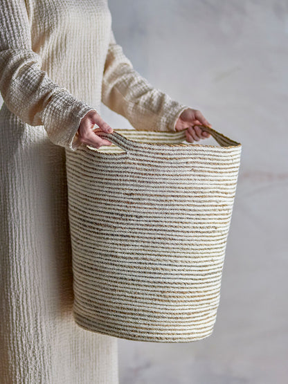 Bloomingville Selena Kurv, Hvid, Jute