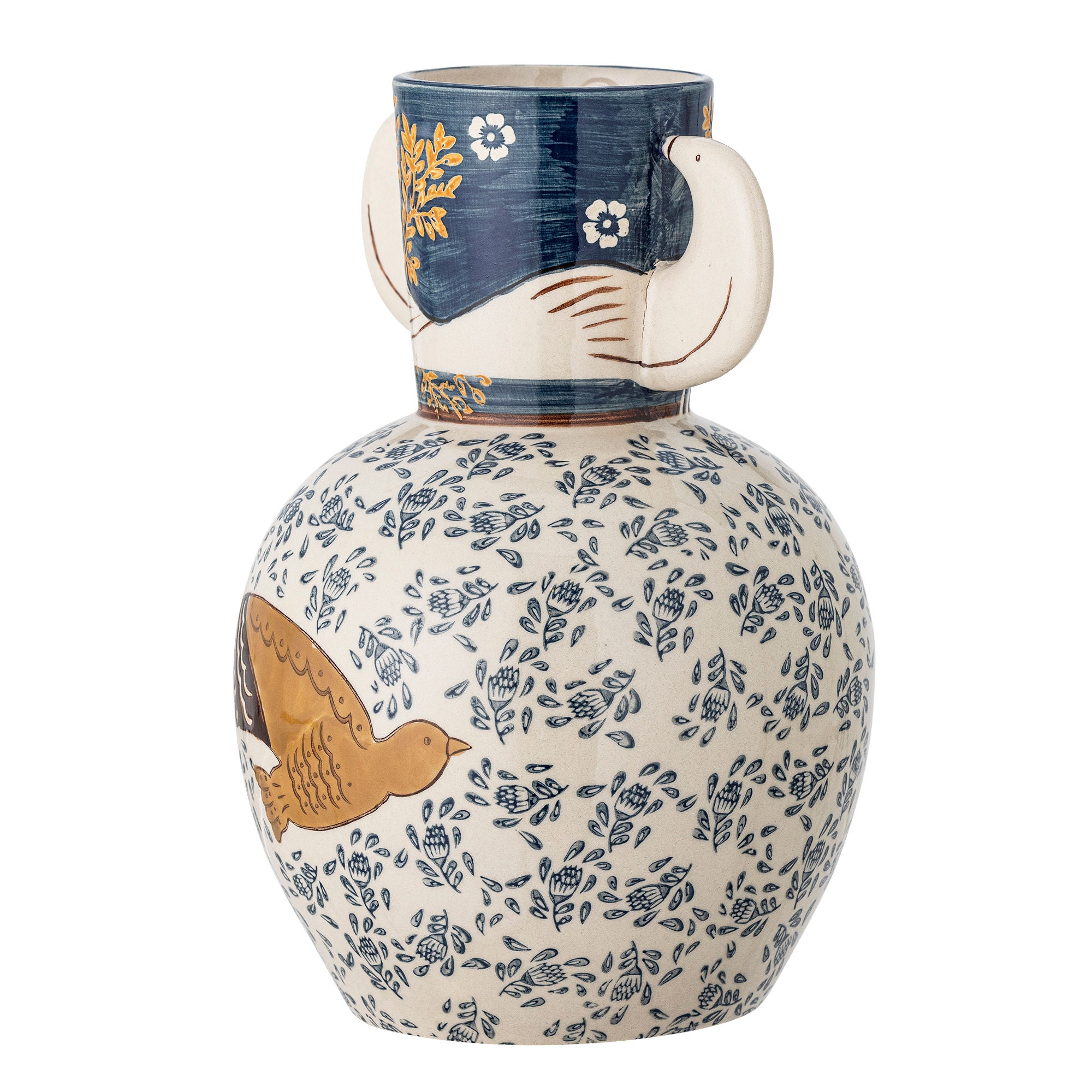 Bloomingville Hezha Vase, Blå, Stentøj