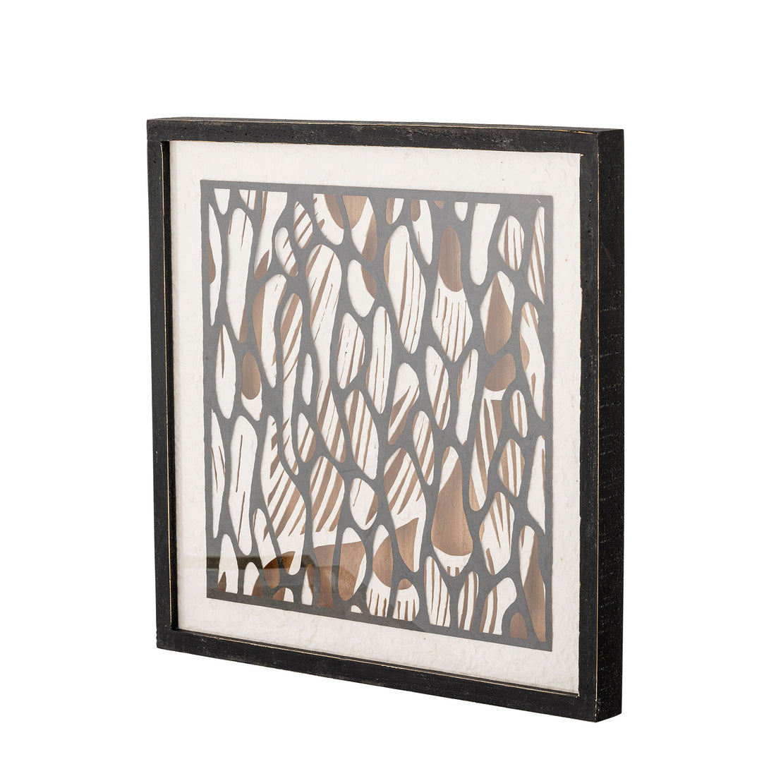 Bloomingville Barlin Illustration med ramme, Sort, Fyr