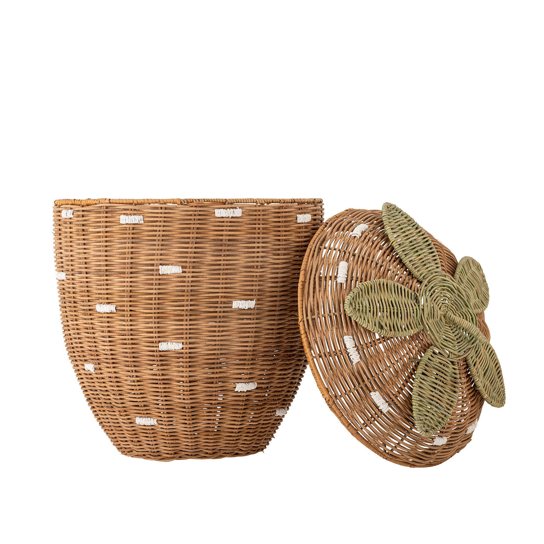Bloomingville MINI Pelino Kurv m/låg, Brun, Rattan