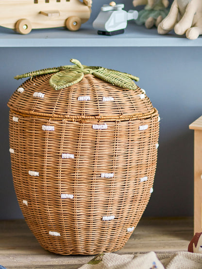 Bloomingville MINI Pelino Kurv m/låg, Brun, Rattan