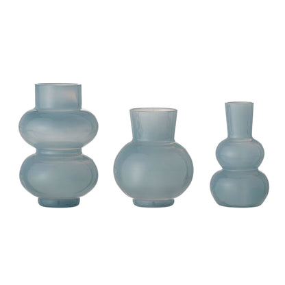Bloomingville Kinsie Vase, Blå, Glas