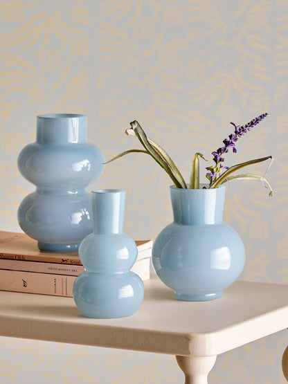 Bloomingville Kinsie Vase, Blå, Glas