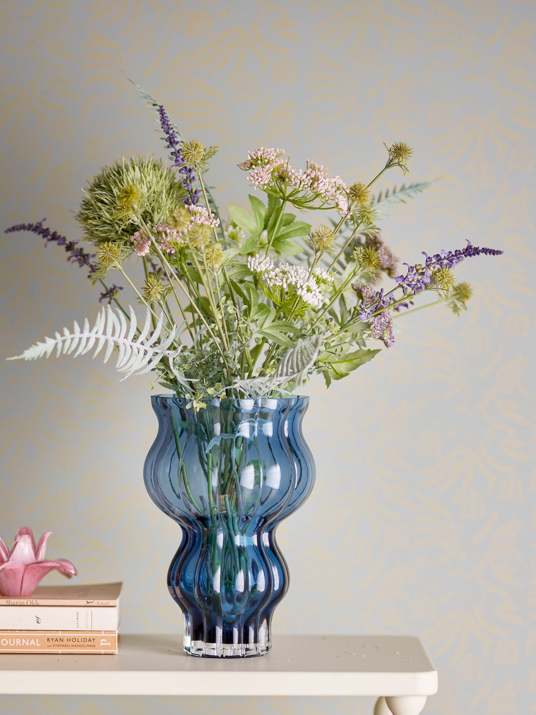 Bloomingville Zanna Vase, Blå, Glas