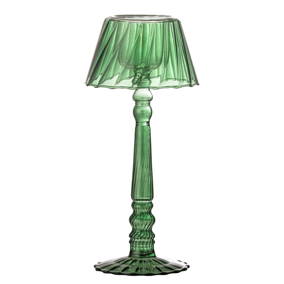 Bloomingville Cisco Fyrfadsstage, Grøn, Glas