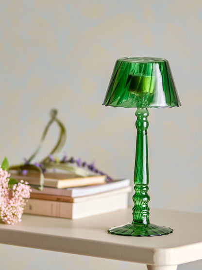 Bloomingville Cisco Fyrfadsstage, Grøn, Glas