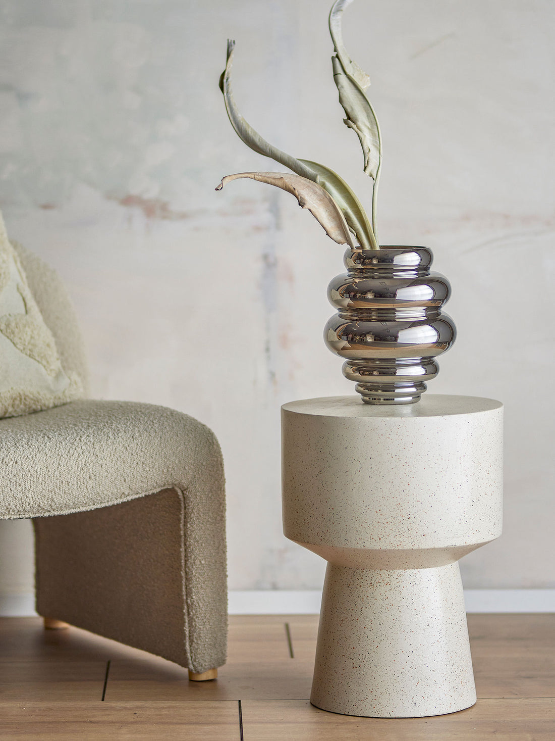 Bloomingville Zorya Vase, Sølv, Glas