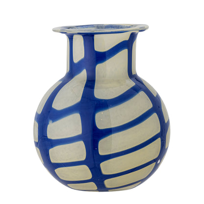 Bloomingville Kiran Vase, Blå, Glas
