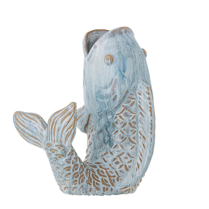 Creative Collection Hiro Vase, Blå, Stentøj