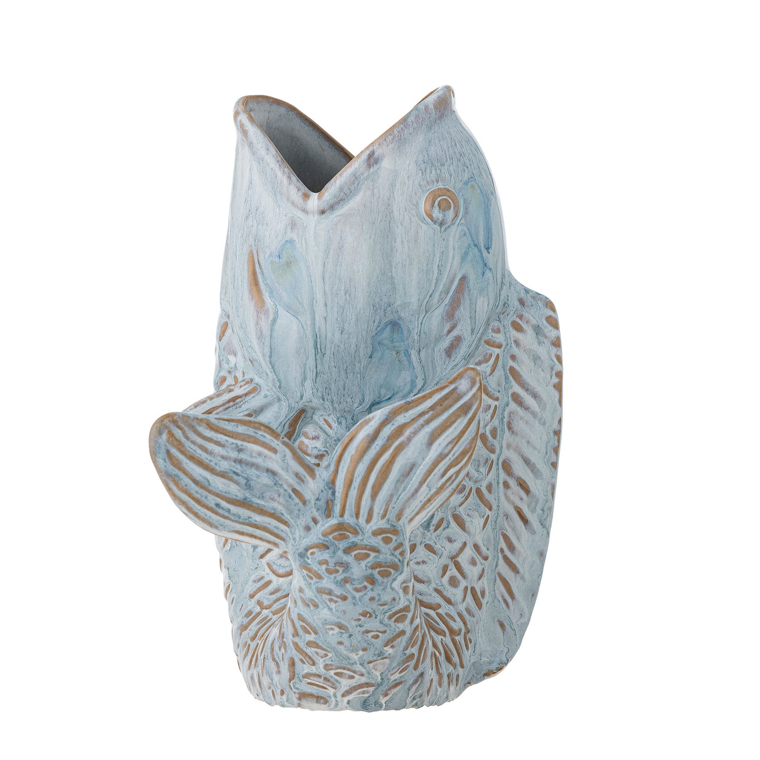 Creative Collection Hiro Vase, Blå, Stentøj