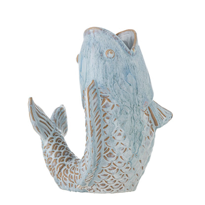 Creative Collection Hiro Vase, Blå, Stentøj