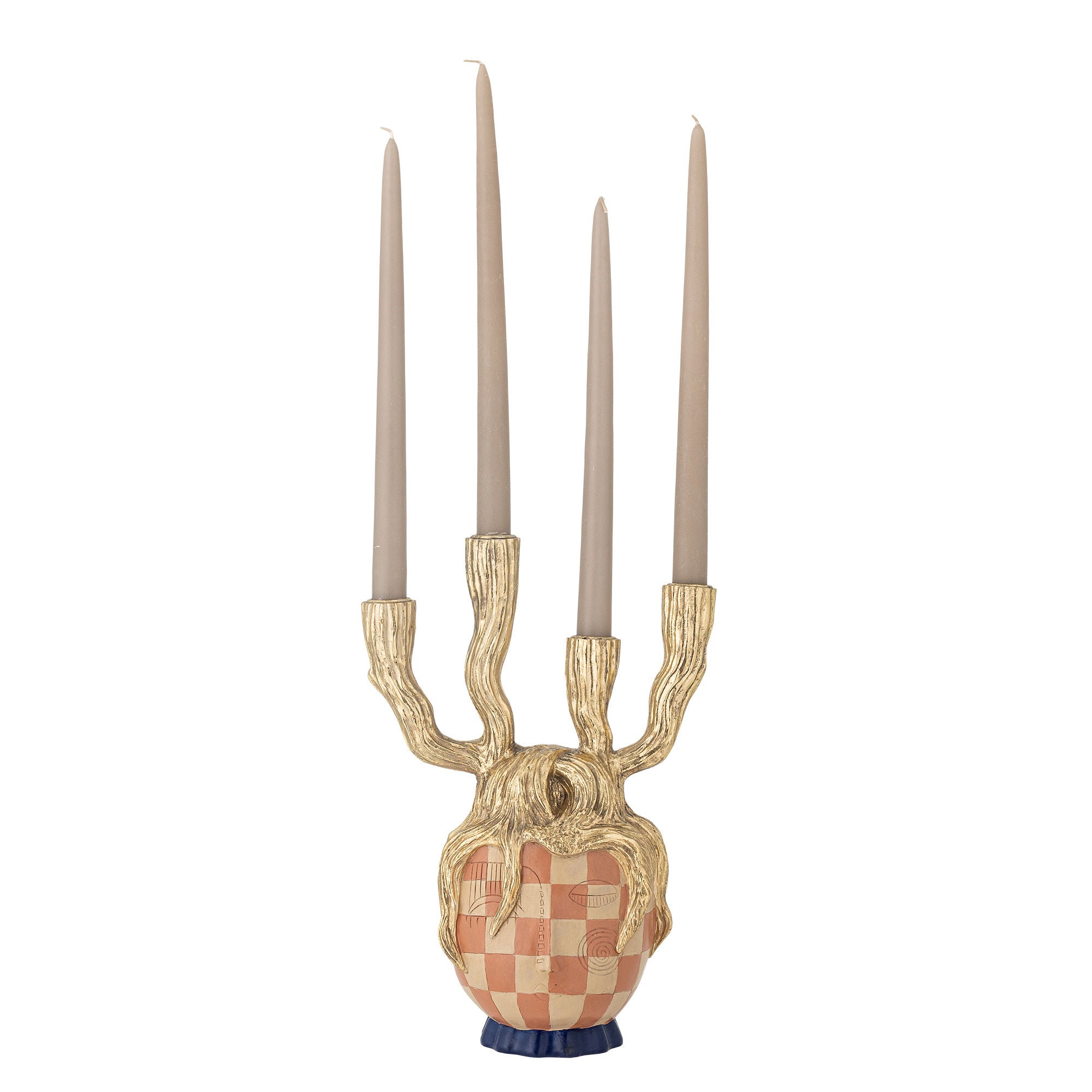 Bloomingville Medusa Lysestage, Guld, Polyresin