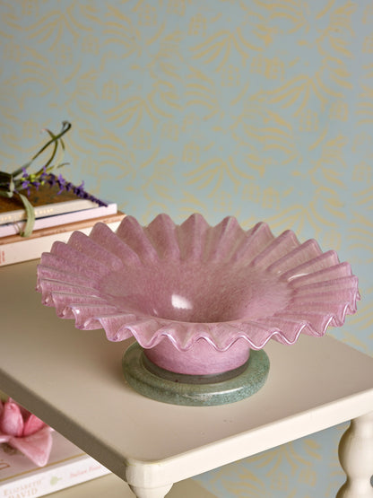 Bloomingville Garnet Skål, Rosa, Glas