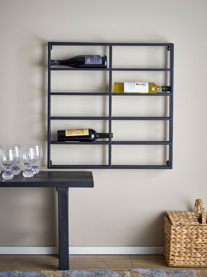 Bloomingville Magne Vinreol, Sort, Metal