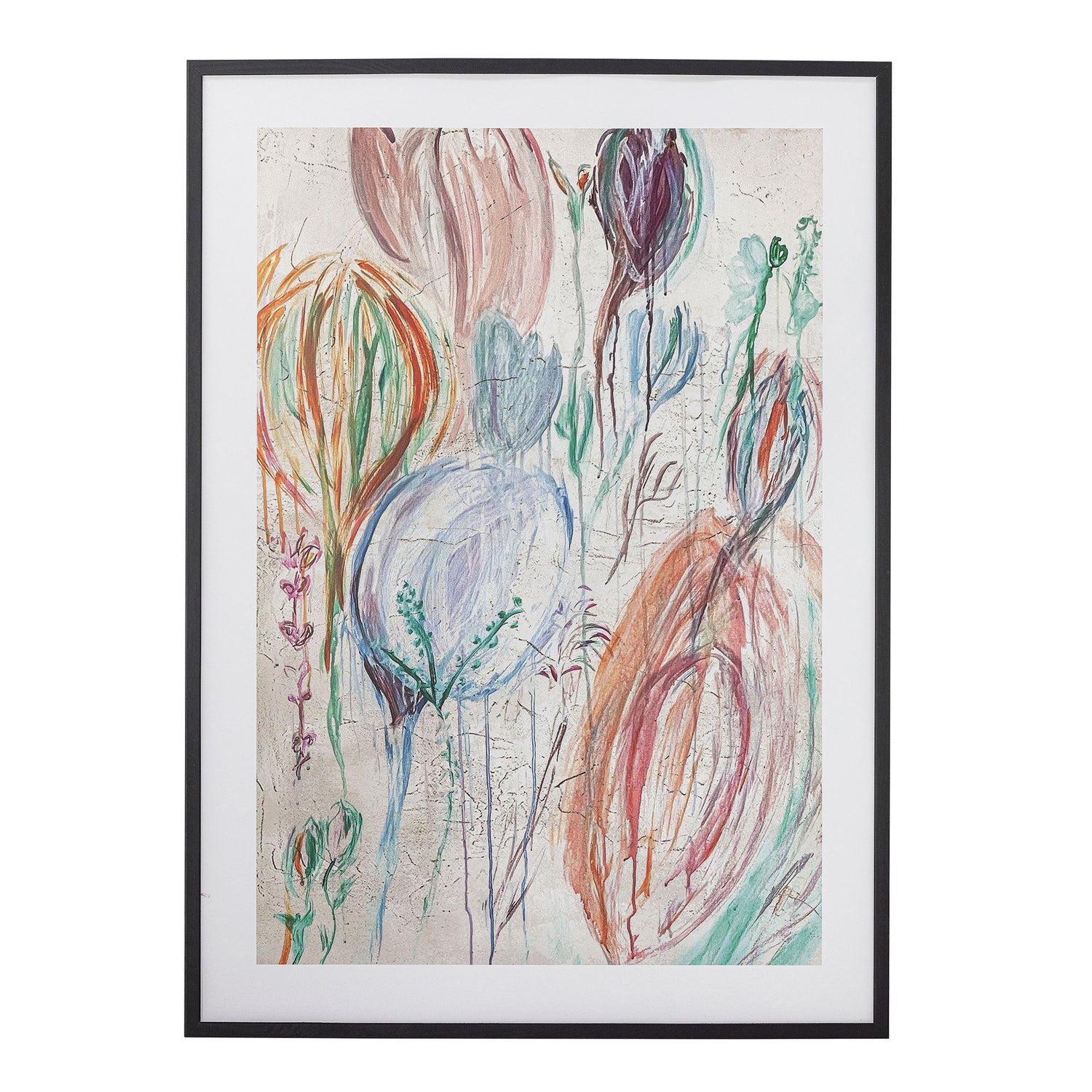 Bloomingville Francine Illustration med ramme, Sort, Fyr