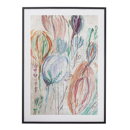 Bloomingville Francine Illustration med ramme, Sort, Fyr