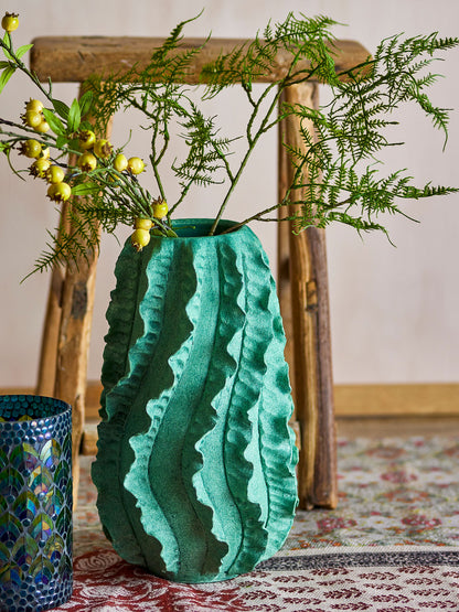 Creative Collection Natika Deko Vase, Grøn, Terrakotta