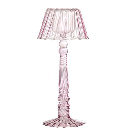 Bloomingville Cisco Fyrfadsstage, Rosa, Glas