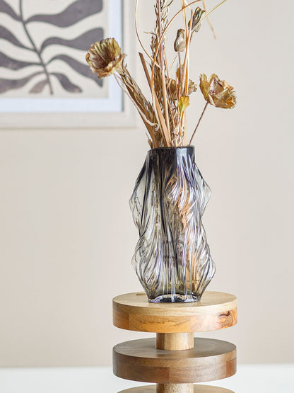 Bloomingville Tulla Vase, Grå, Glas