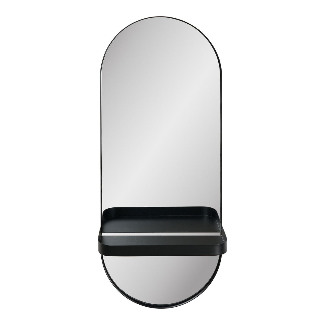 Olbia Spejl - Olbia Spejl, metal hylde, metal, sort 25x12x60 cm