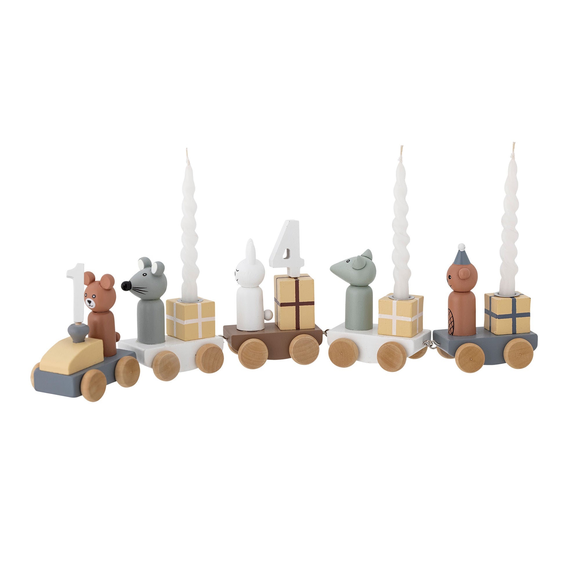 Bloomingville MINI Junaid Fødselsdagsdekoration, Brun, FSC®100%, MDF