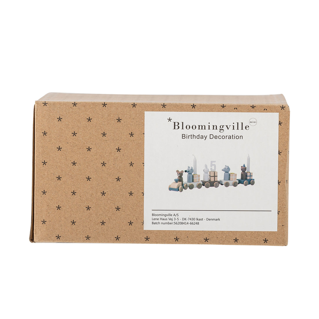 Bloomingville MINI Junaid Fødselsdagsdekoration, Brun, FSC®100%, MDF