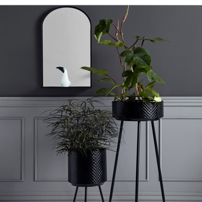 Nordal - Metal planter INDIAN M black