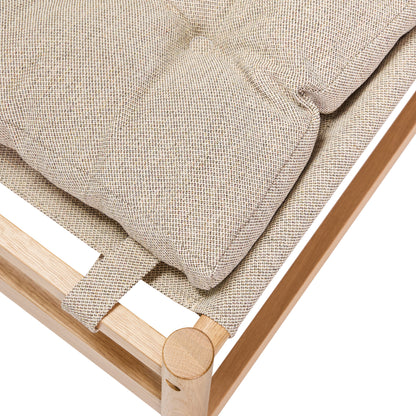 Heritage Lænestol/Fodskammel Natur/Beige - 75x72xh82cm, 69x49xh43cm