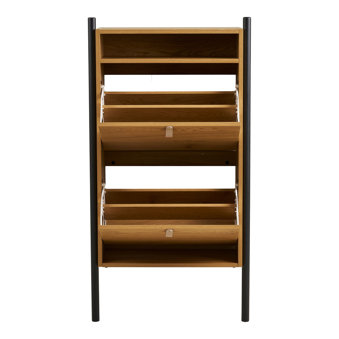 Barco Skoskab - Skoskab, egetræslook 62x26x118 cm