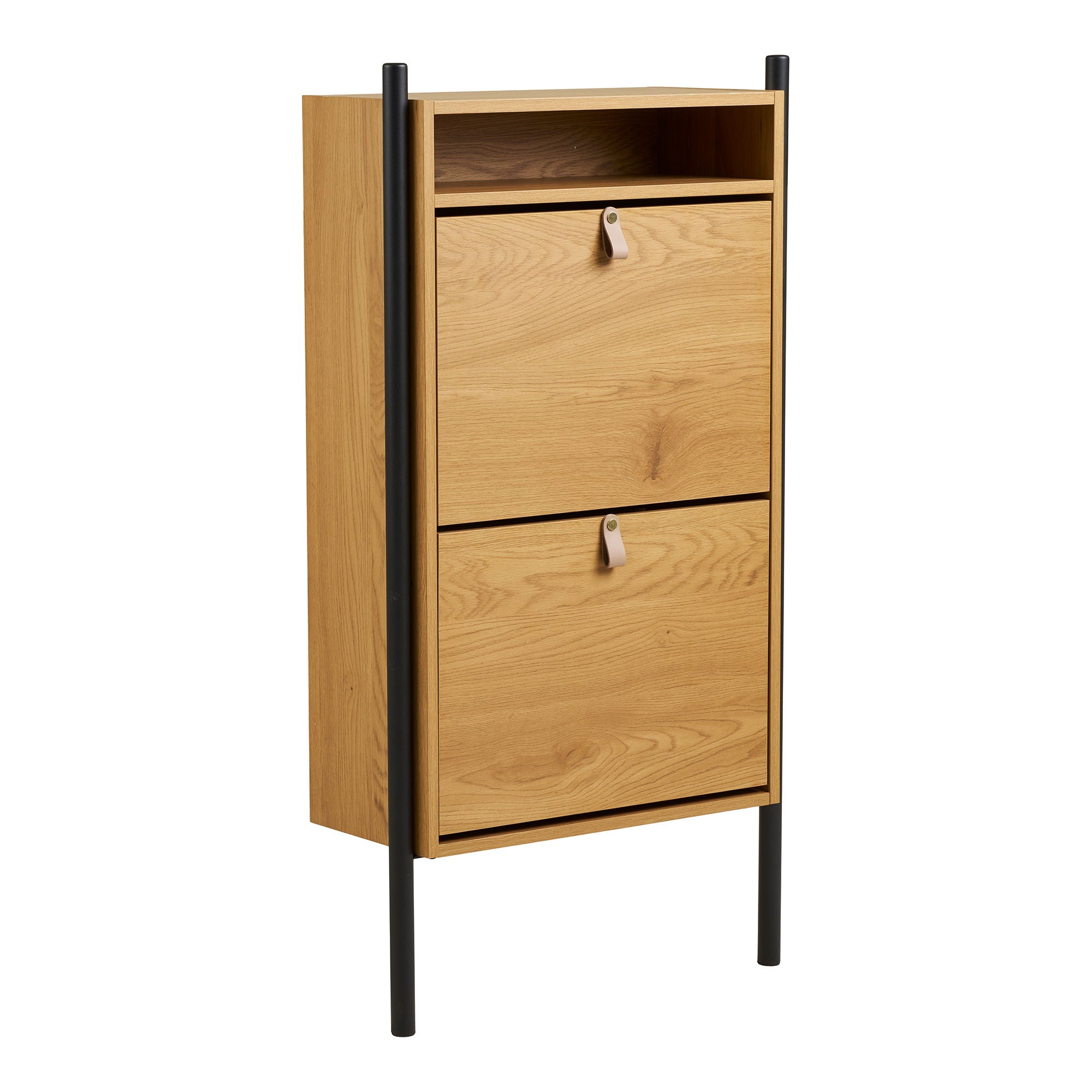 Barco Skoskab - Skoskab, egetræslook 62x26x118 cm