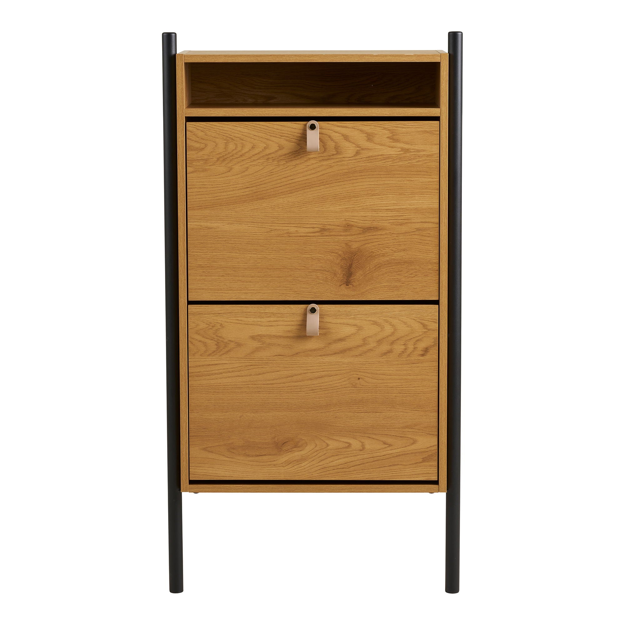 Barco Skoskab - Skoskab, egetræslook 62x26x118 cm