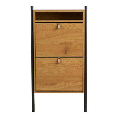 Barco Skoskab - Skoskab, egetræslook 62x26x118 cm