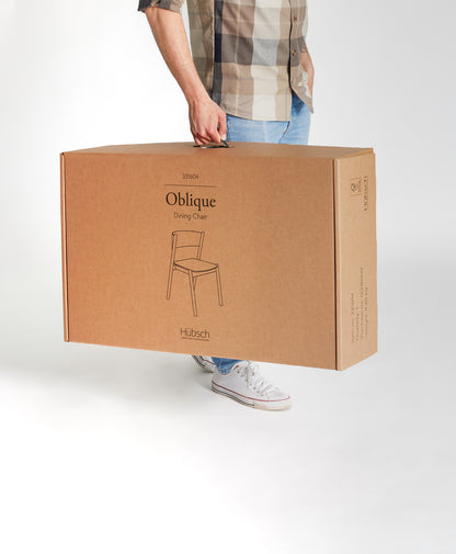 Oblique Spisestol Natur - 55x51xh80cm